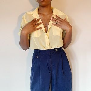 Sheer Yellow Vintage Blouse